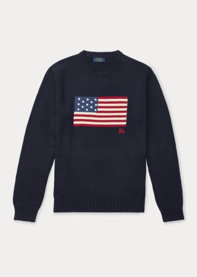 Men's Polo Ralph Lauren The Iconic Flag Sweater | 460287BZO